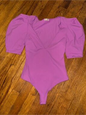 Free People Lilac/Pink Stretch Bodysuit